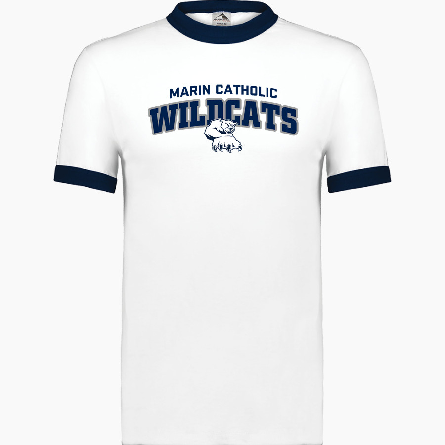 Marin Catholic Wildcats <span class="pdp-name-mascot">Marin Catholic Wildcats</span> Augusta Adult Ringer T-Shirt
