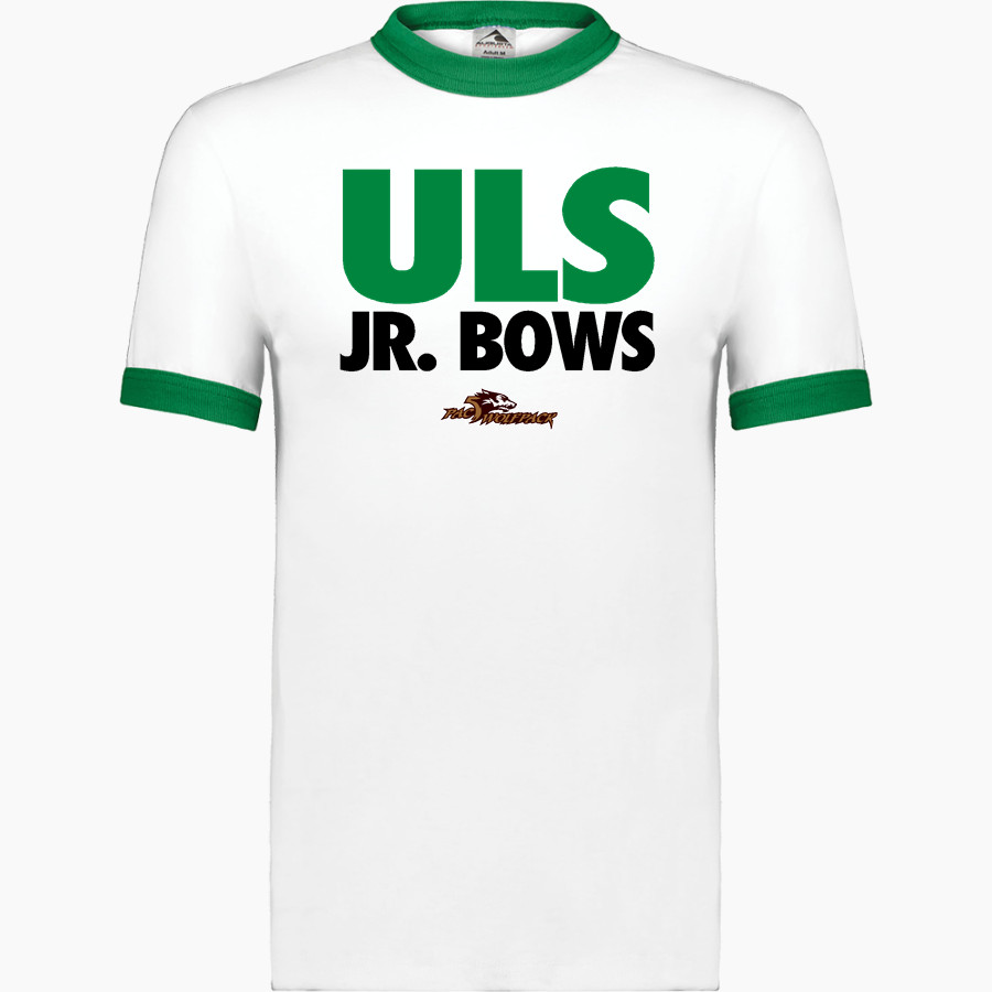 ULS Jr. Bows <span class="pdp-name-mascot">Junior Rainbows</span> Augusta Adult Ringer T-Shirt