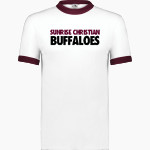 Sunrise Christian Buffaloes Augusta Adult Ringer T-Shirt Front Thumbnail