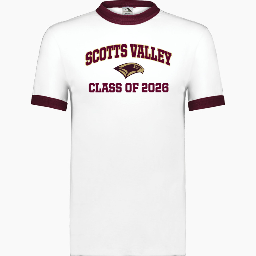 Scotts Valley Falcons Augusta Adult Ringer T-Shirt