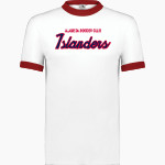 Alameda Soccer Club Islanders <span class="pdp-name-mascot">Alameda Soccer Club Islanders</span> Augusta Adult Ringer T-Shirt Front Thumbnail