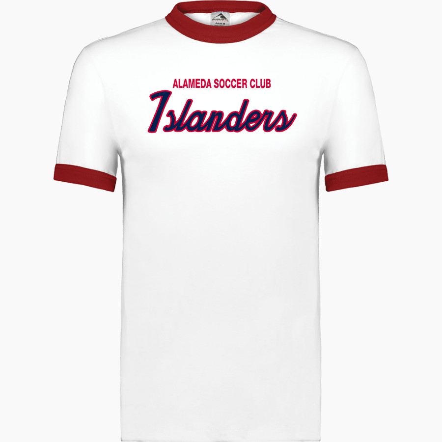 Alameda Soccer Club Islanders <span class="pdp-name-mascot">Alameda Soccer Club Islanders</span> Augusta Adult Ringer T-Shirt