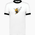 AIC Yellow Jackets Sideline Store <span class="pdp-name-mascot">American International College Yellow Jackets</span> Augusta Adult Ringer T-Shirt Front Thumbnail