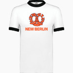 NEW BERLIN HIGH SCHOOL PRETZELS <span class="pdp-name-mascot">NEW BERLIN PRETZELS</span> Augusta Adult Ringer T-Shirt Front Thumbnail