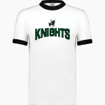 Holy Rosary Academy Knights <span class="pdp-name-mascot">Holy Rosary Academy Knights</span> Augusta Adult Ringer T-Shirt Front Thumbnail