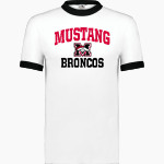 MUSTANG HIGH SCHOOL BRONCOS <span class="pdp-name-mascot">MUSTANG BRONCOS</span> Augusta Adult Ringer T-Shirt Front Thumbnail