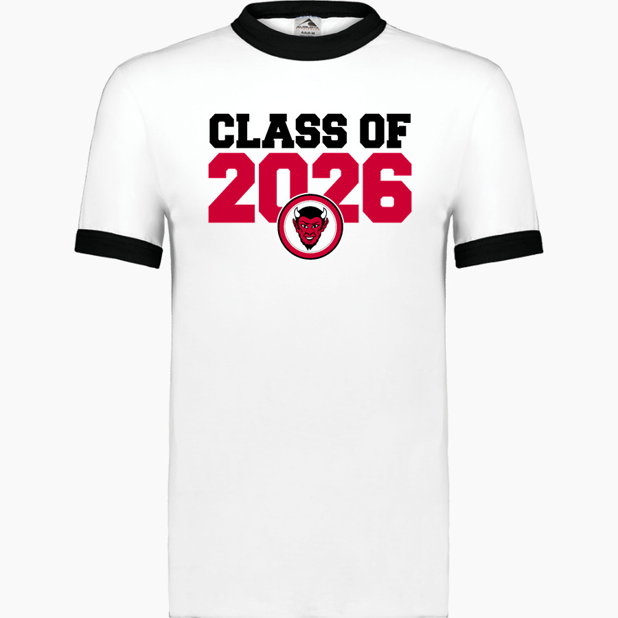 Chaffee Red Devils <span class="pdp-name-mascot">Chaffee Schools Red Devils</span> Augusta Adult Ringer T-Shirt