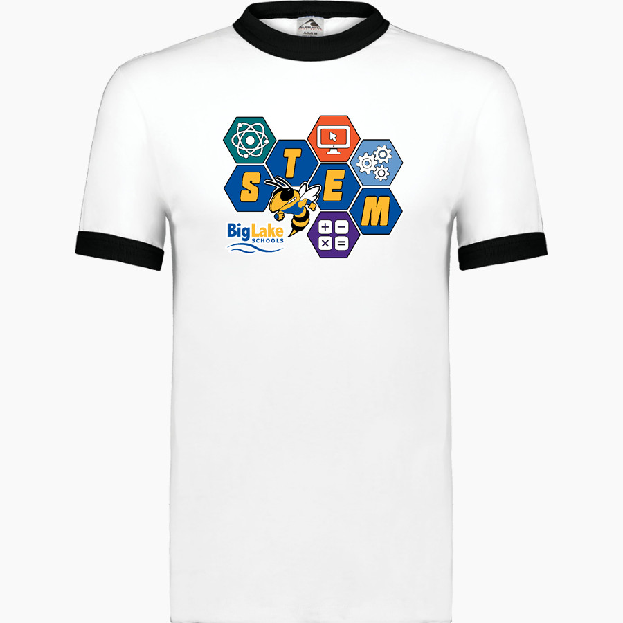 BIG LAKE HIGH SCHOOL HORNETS Augusta Adult Ringer T-Shirt