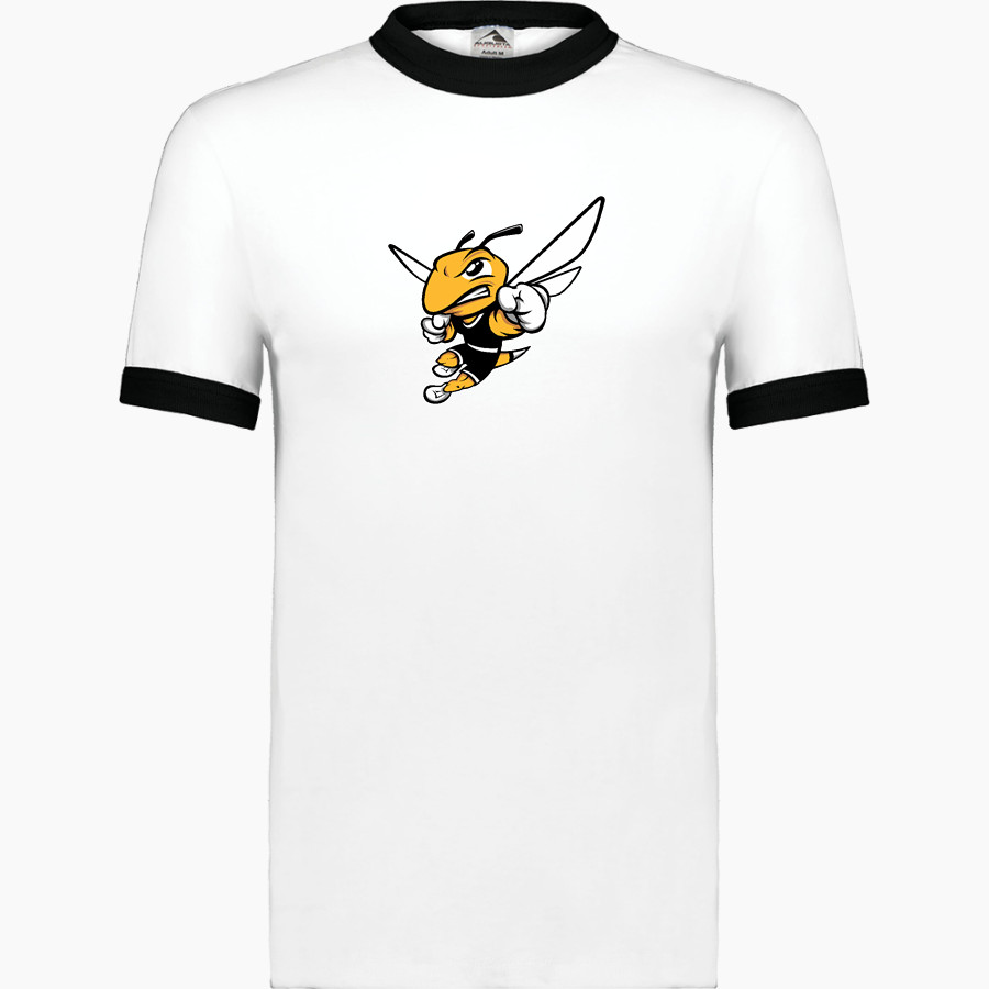 AIC Yellow Jackets Sideline Store <span class="pdp-name-mascot">American International College Yellow Jackets</span> Augusta Adult Ringer T-Shirt