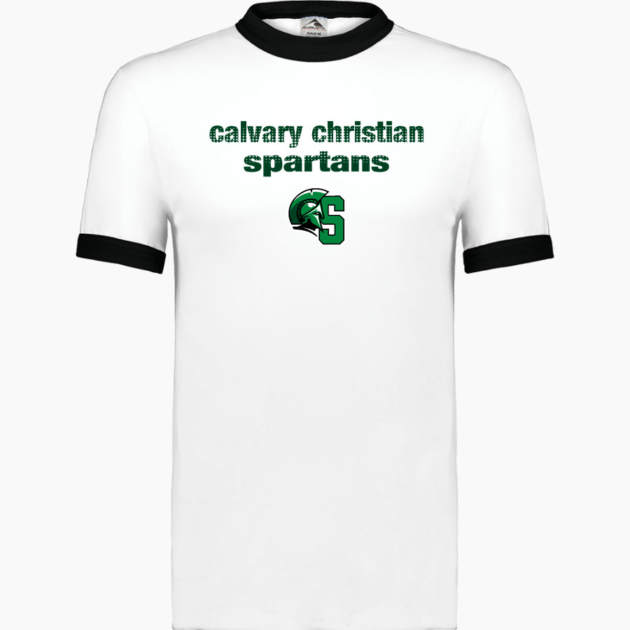 Calvary Christian Spartans <span class="pdp-name-mascot">Calvary Christian Spartans</span> Augusta Adult Ringer T-Shirt