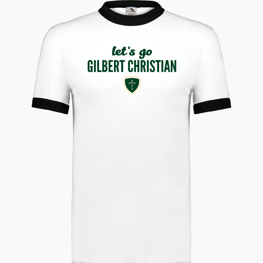 Gilbert Christian Knights Augusta Adult Ringer T-Shirt