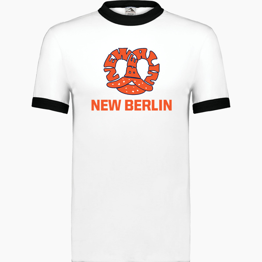 NEW BERLIN HIGH SCHOOL PRETZELS <span class="pdp-name-mascot">NEW BERLIN PRETZELS</span> Augusta Adult Ringer T-Shirt