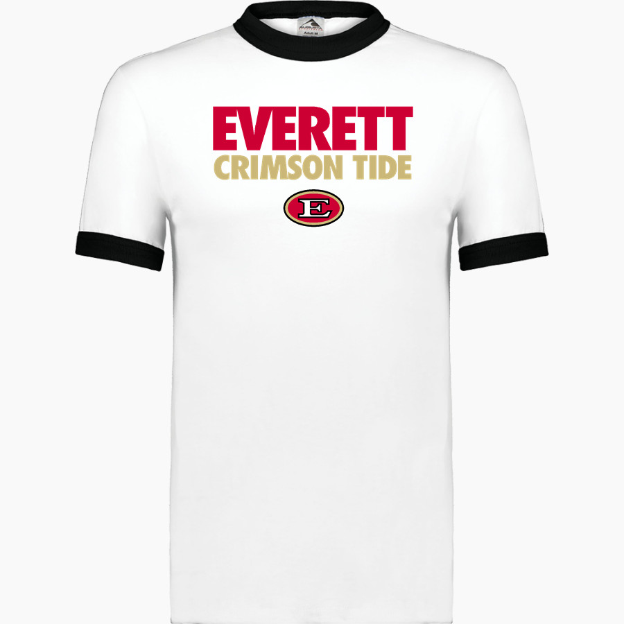 EVERETT HIGH SCHOOL CRIMSON TIDE Augusta Adult Ringer T-Shirt