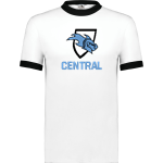 Central Chargers <span class="pdp-name-mascot">Central Chargers</span> Augusta Adult Ringer T-Shirt Front Thumbnail