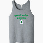 Great Oaks Academy Great Oaks Academy <span class="pdp-name-mascot">Great Oaks Academy</span> Bella + Canvas Men's Jersey Tank Front Thumbnail
