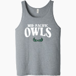 Mid-Pacific Owls <span class="pdp-name-mascot">Mid-Pacific Owls</span> Bella + Canvas Men's Jersey Tank Front Thumbnail