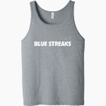 MANHEIM TOWNSHIP HIGH SCHOOL BLUE STREAKS <span class="pdp-name-mascot">MANHEIM TOWNSHIP BLUE STREAKS</span> Bella + Canvas Men's Jersey Tank Front Thumbnail