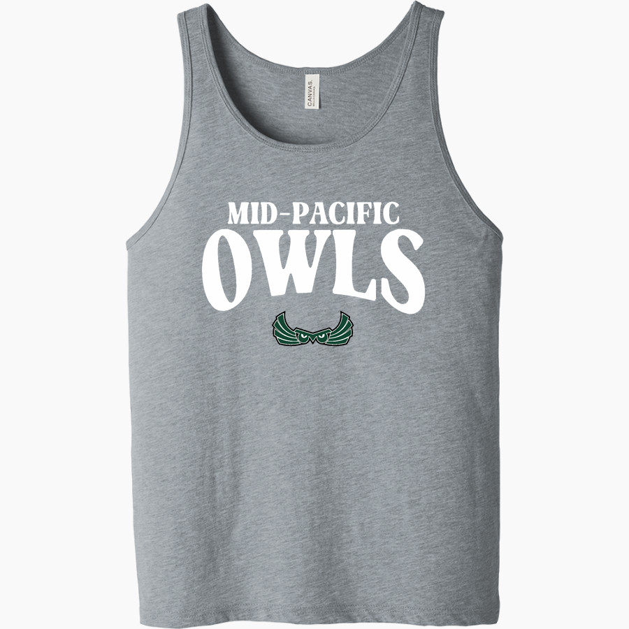 Mid-Pacific Owls <span class="pdp-name-mascot">Mid-Pacific Owls</span> Bella + Canvas Men's Jersey Tank