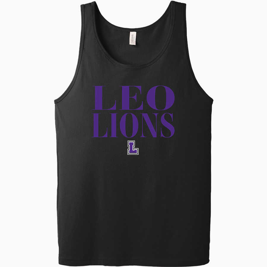 LEO HIGH SCHOOL LIONS Bella + Canvas Men's Jersey Tank