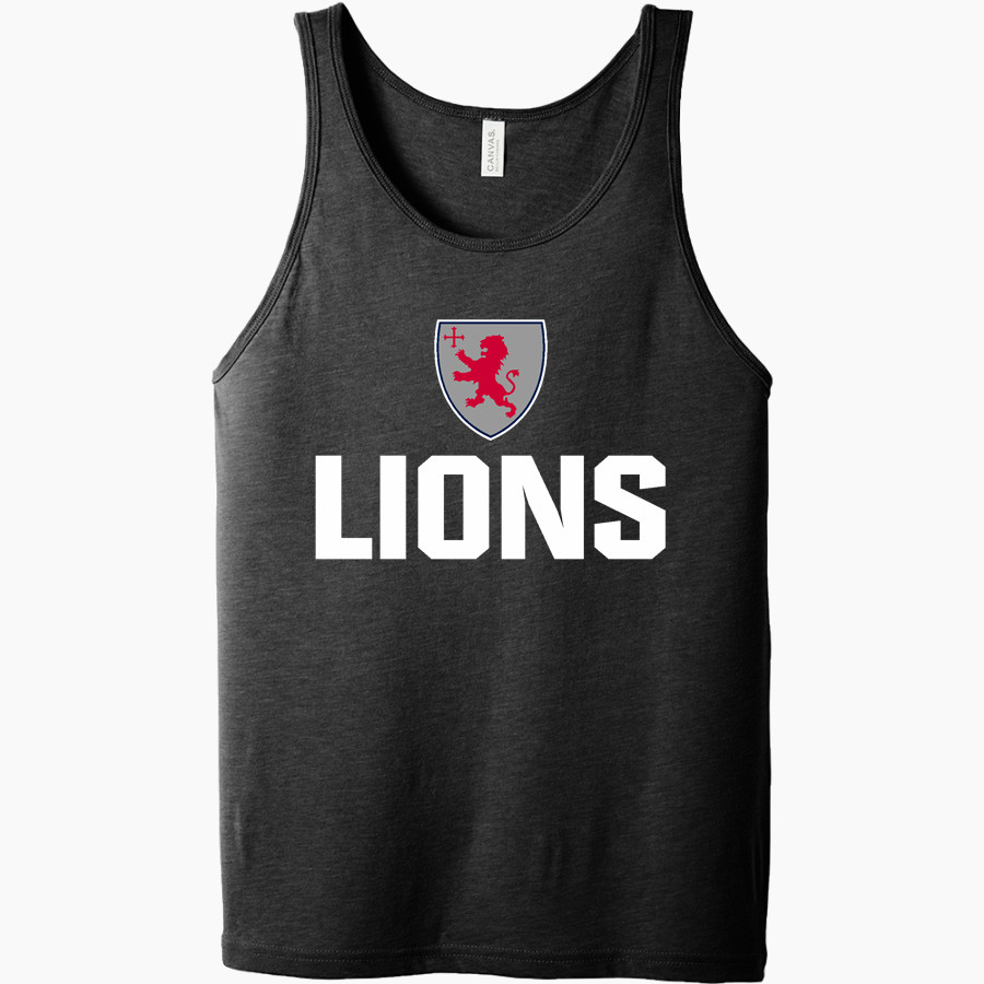 CAIR PARAVEL LATIN SCHOOL LIONS <span class="pdp-name-mascot">CAIR PARAVEL LATIN LIONS</span> Bella + Canvas Men's Jersey Tank