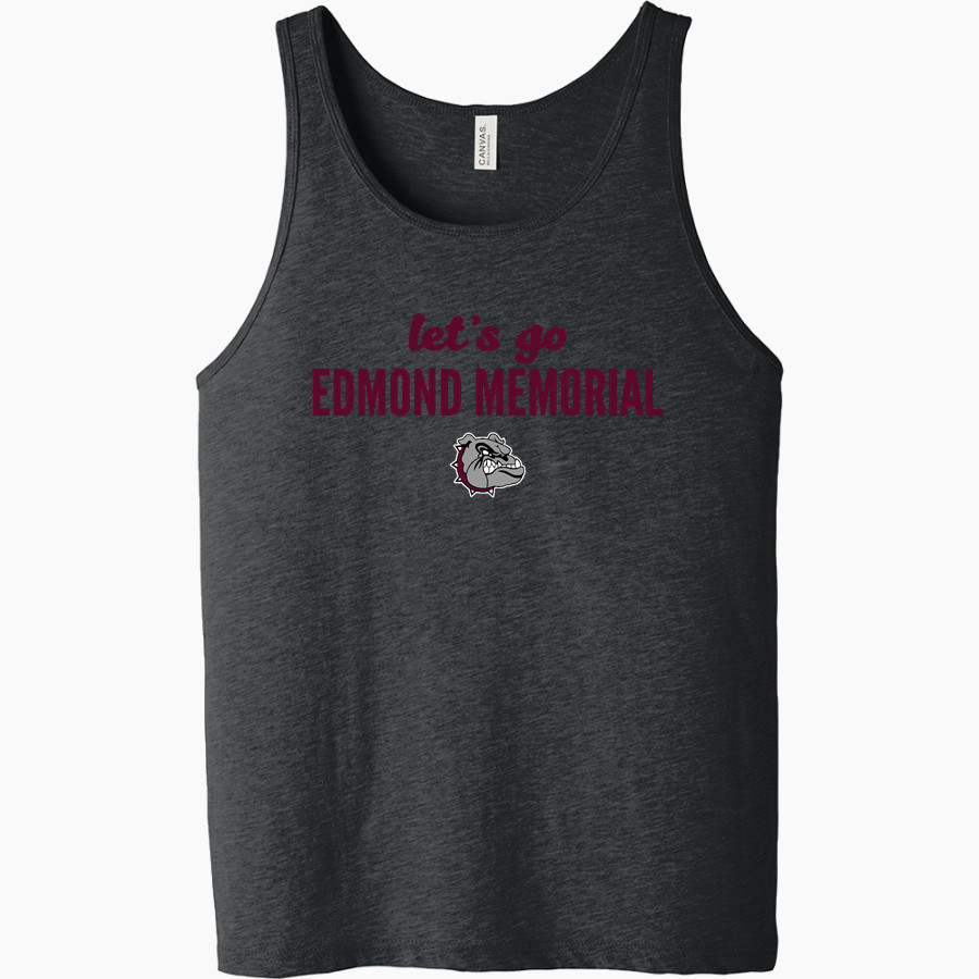 EDMOND MEMORIAL HIGH SCHOOL BULLDOGS <span class="pdp-name-mascot">EDMOND MEMORIAL BULLDOGS</span> Bella + Canvas Men's Jersey Tank