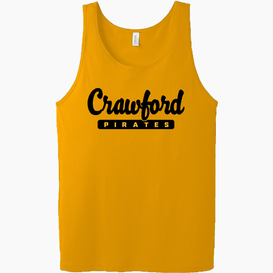 CRAWFORD HIGH SCHOOL PIRATES <span class="pdp-name-mascot">CRAWFORD PIRATES</span> Bella + Canvas Men's Jersey Tank