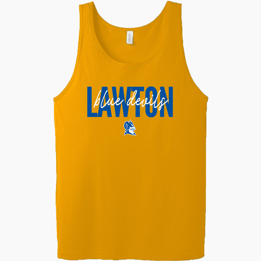 LAWTON HIGH SCHOOL BLUE DEVILS Bella + Canvas Men's Jersey Tank