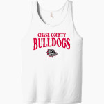 CHASE COUNTY HIGH SCHOOL BULLDOGS <span class="pdp-name-mascot">CHASE COUNTY BULLDOGS</span> Bella + Canvas Men's Jersey Tank Front Thumbnail