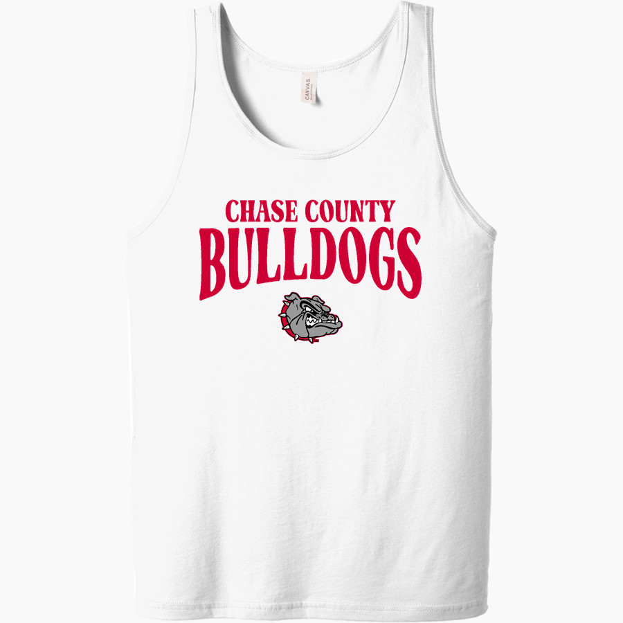 CHASE COUNTY HIGH SCHOOL BULLDOGS <span class="pdp-name-mascot">CHASE COUNTY BULLDOGS</span> Bella + Canvas Men's Jersey Tank