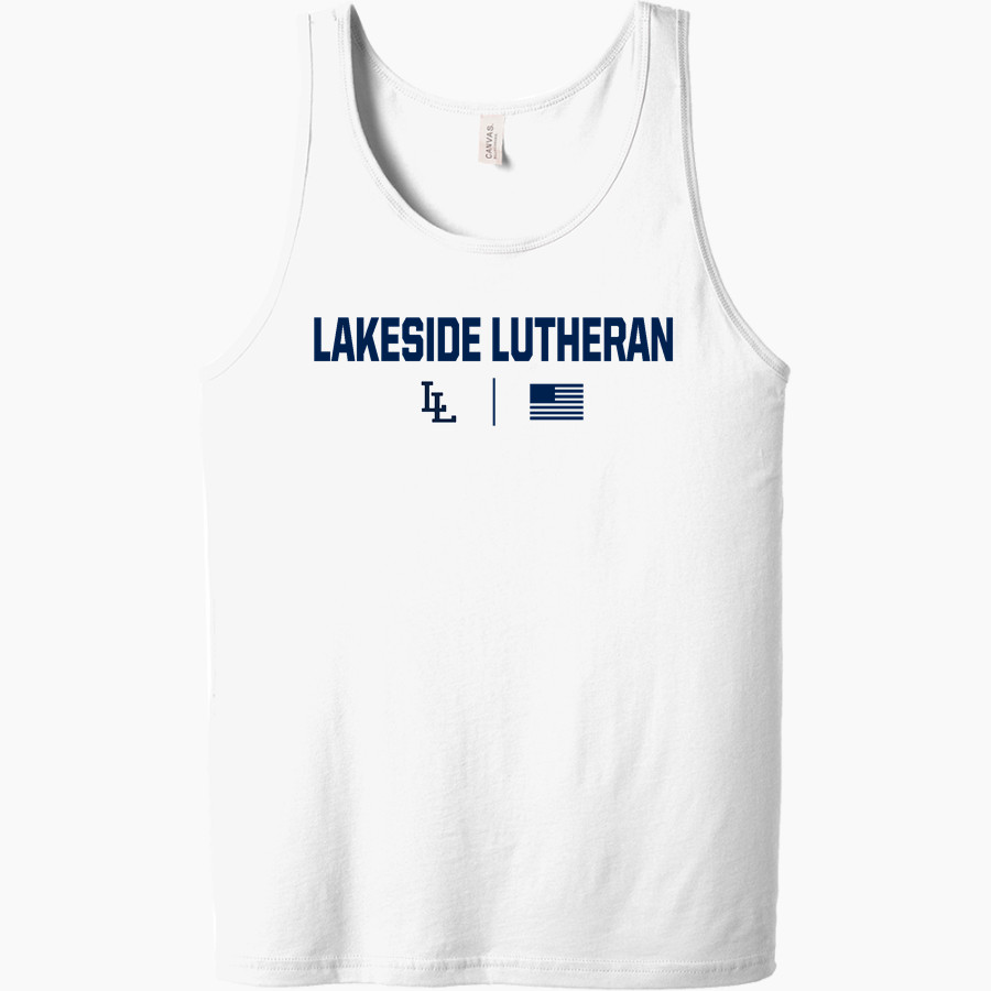 Lakeside Lutheran WARRIORS ONLINE STORE Bella + Canvas Men's Jersey Tank