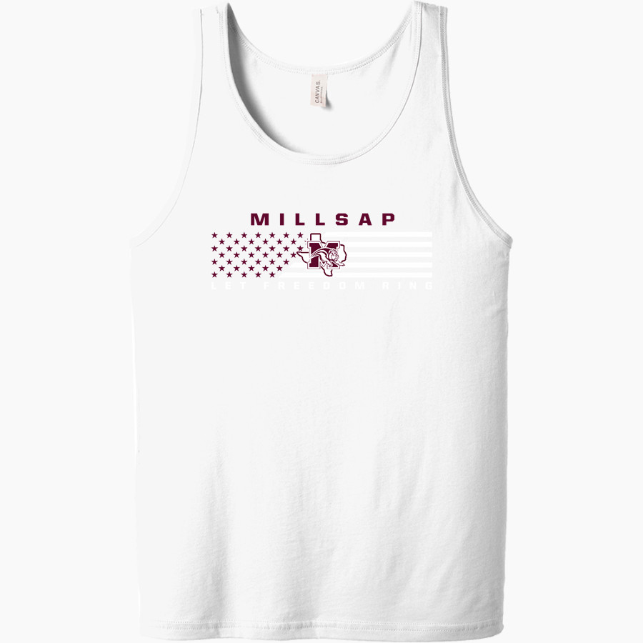 MILLSAP HIGH SCHOOL BULLDOGS <span class="pdp-name-mascot">MILLSAP BULLDOGS</span> Bella + Canvas Men's Jersey Tank