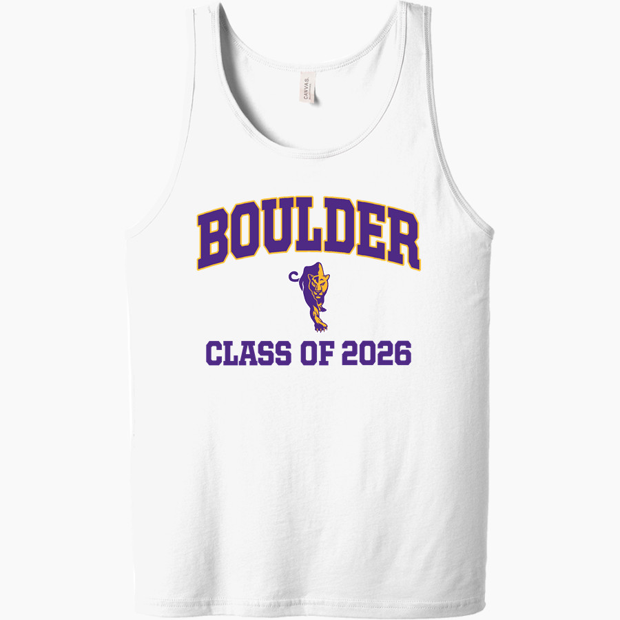 BOULDER HIGH SCHOOL PANTHERS <span class="pdp-name-mascot">BOULDER PANTHERS</span> Bella + Canvas Men's Jersey Tank