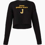 Jones Golden Bears <span class="pdp-name-mascot">Jones Golden Bears</span> Bella + Canvas Ladies' Cropped Fleece Crew Front Thumbnail