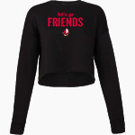 Friends FALCONS Bella + Canvas Ladies' Cropped Fleece Crew Front Thumbnail