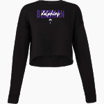 Bergman Dolphins Bella + Canvas Ladies' Cropped Fleece Crew Front Thumbnail