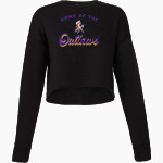 WELEETKA HIGH SCHOOL OUTLAWS Bella + Canvas Ladies' Cropped Fleece Crew Front Thumbnail