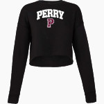 PERRY HIGH SCHOOL MAROONS <span class="pdp-name-mascot">PERRY MAROONS</span> Bella + Canvas Ladies' Cropped Fleece Crew Front Thumbnail