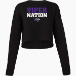SPACE COAST HIGH SCHOOL VIPERS <span class="pdp-name-mascot">SPACE COAST VIPERS</span> Bella + Canvas Ladies' Cropped Fleece Crew Front Thumbnail