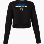 SHELBY VALLEY HIGH SCHOOL WILDCATS <span class="pdp-name-mascot">SHELBY VALLEY WILDCATS</span> Bella + Canvas Ladies' Cropped Fleece Crew Front Thumbnail