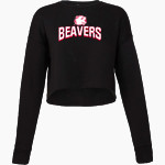 Minot State Beavers <span class="pdp-name-mascot">Minot State Beavers</span> Bella + Canvas Ladies' Cropped Fleece Crew Front Thumbnail