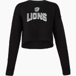 Dr. Thomas Randle Lions <span class="pdp-name-mascot">Thomas Randle HS Lions</span> Bella + Canvas Ladies' Cropped Fleece Crew Front Thumbnail