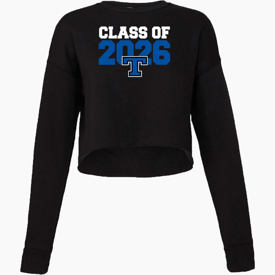 TRINITY HIGH SCHOOL HILLERS <span class="pdp-name-mascot">TRINITY HILLERS</span> Bella + Canvas Ladies' Cropped Fleece Crew