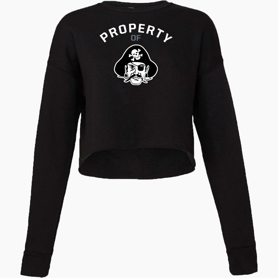 JASPER HIGH SCHOOL PIRATES <span class="pdp-name-mascot">JASPER PIRATES</span> Bella + Canvas Ladies' Cropped Fleece Crew
