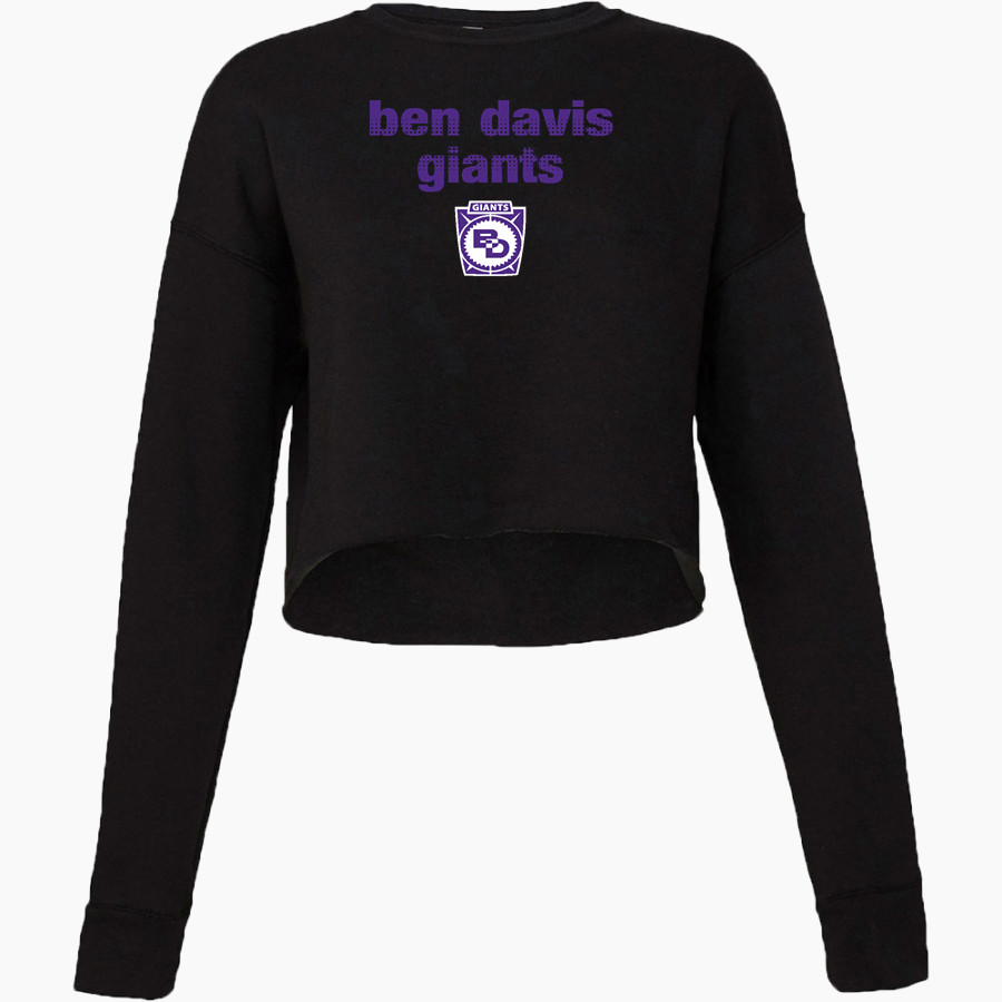 Ben Davis Giants Bella + Canvas Ladies' Cropped Fleece Crew