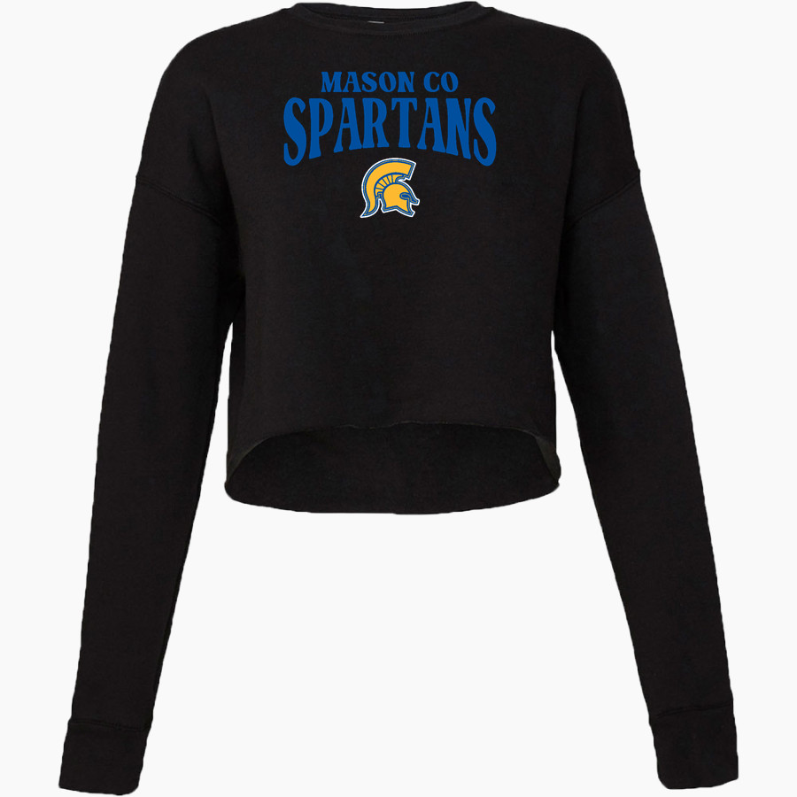 MASON CO CENTRAL HIGH SCHOOL SPARTANS Bella + Canvas Ladies' Cropped Fleece Crew