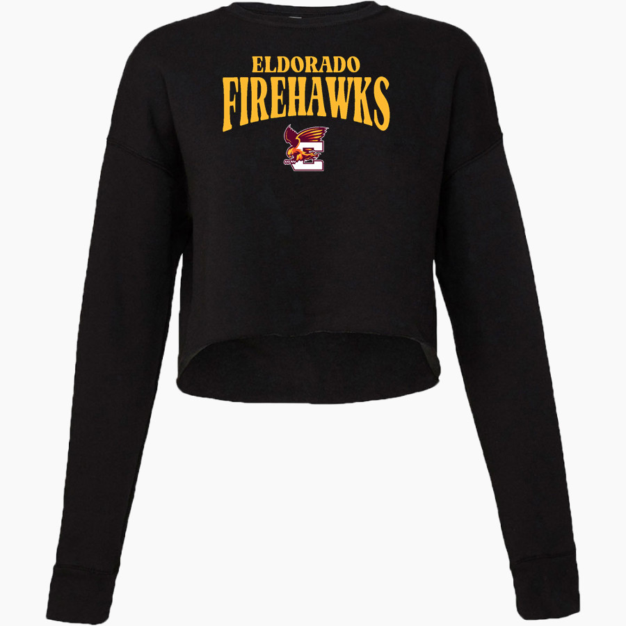 ELDORADO HIGH SCHOOL Firehawks <span class="pdp-name-mascot">ELDORADO SUNDEVILS</span> Bella + Canvas Ladies' Cropped Fleece Crew