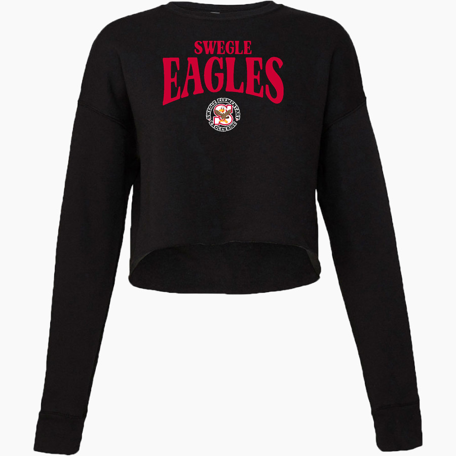 Swegle Eagles <span class="pdp-name-mascot">Swegle Elementary School Eagles</span> Bella + Canvas Ladies' Cropped Fleece Crew