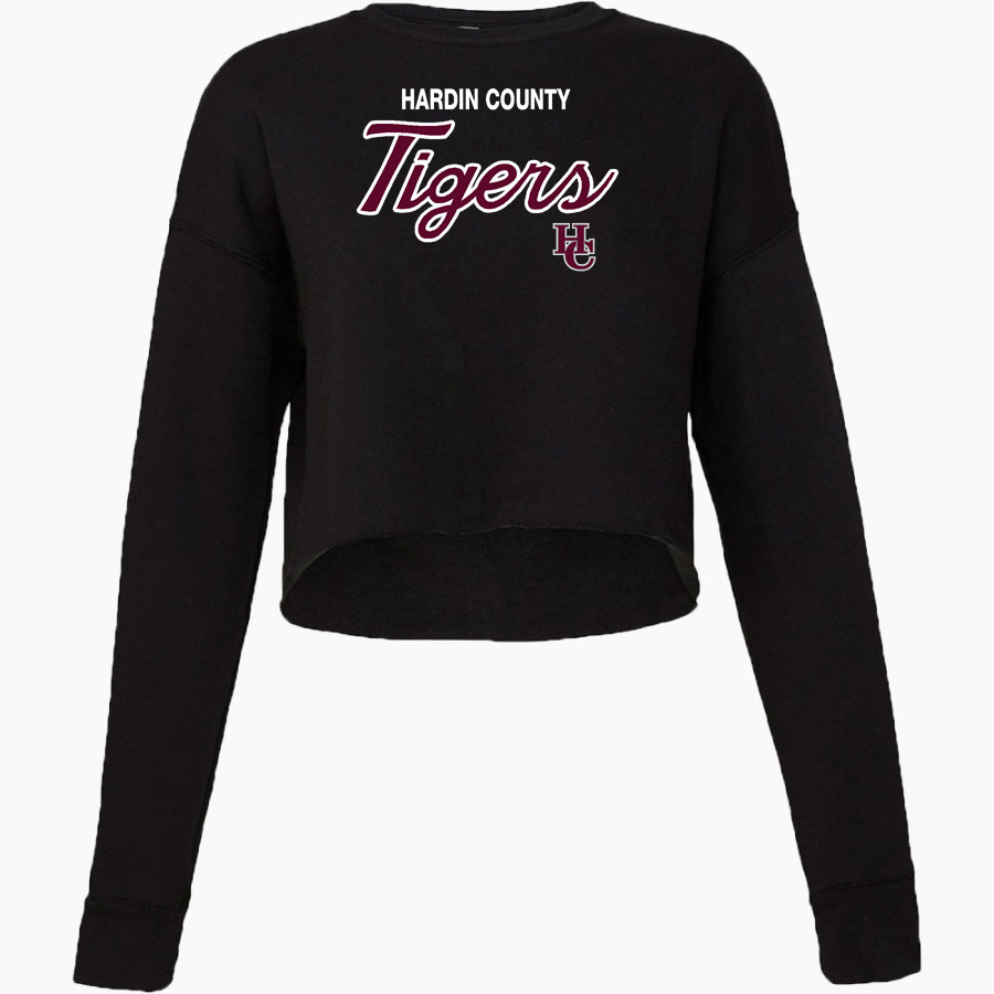HARDIN COUNTY HIGH SCHOOL TIGERS <span class="pdp-name-mascot">HARDIN COUNTY TIGERS</span> Bella + Canvas Ladies' Cropped Fleece Crew