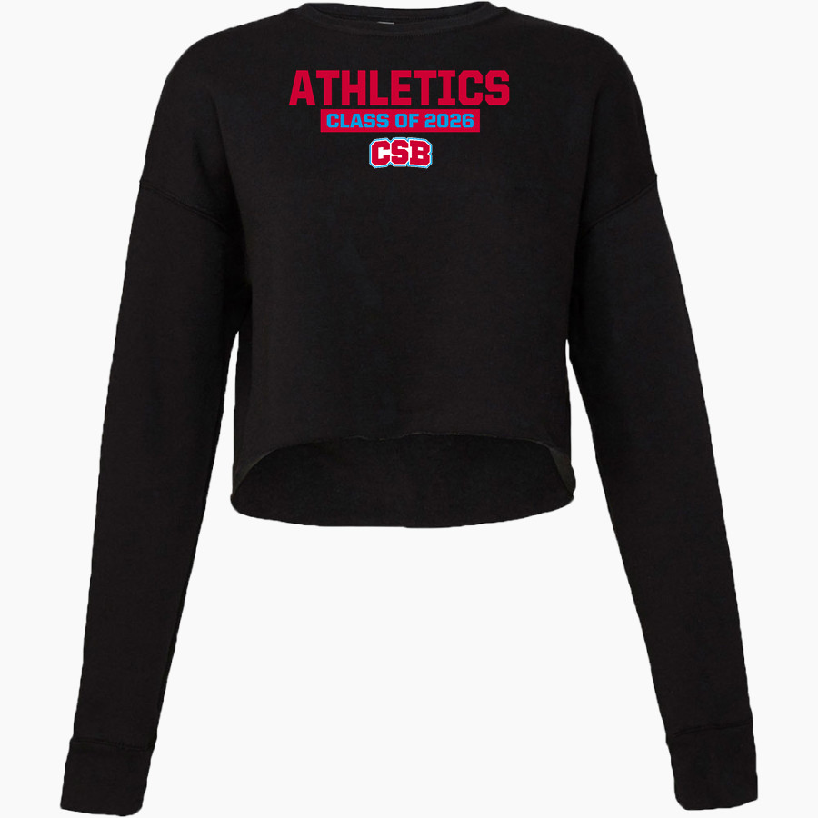 COLLEGE OF ST BENEDICT Bennies <span class="pdp-name-mascot">COLLEGE OF ST BENEDICT</span> Bella + Canvas Ladies' Cropped Fleece Crew