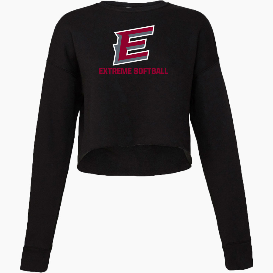 EXTREME SOFTBALL EXTREME SOFTBALL Bella + Canvas Ladies' Cropped Fleece Crew